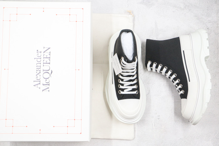 Tread Slick Lace Up Boot Black White
