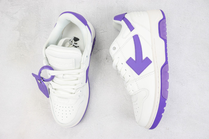Out Of Office  OOO  Low Tops White Purple White