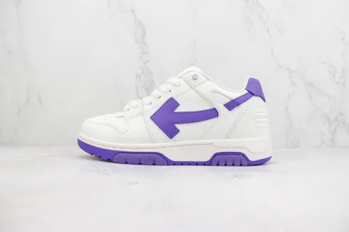Out Of Office  OOO  Low Tops White Purple White