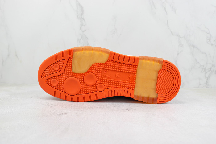Out Of Office OOO Low Tops White Orange Blue