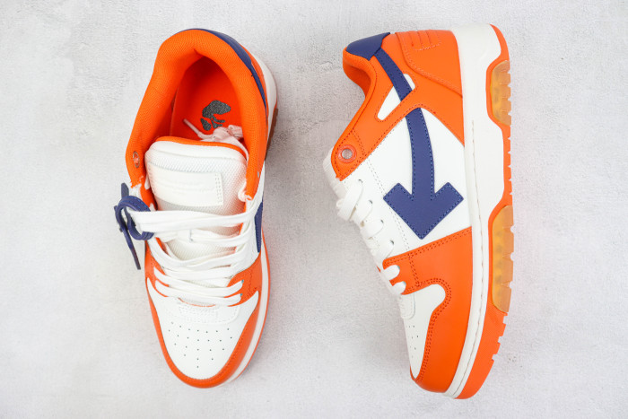 Out Of Office OOO Low Tops White Orange Blue