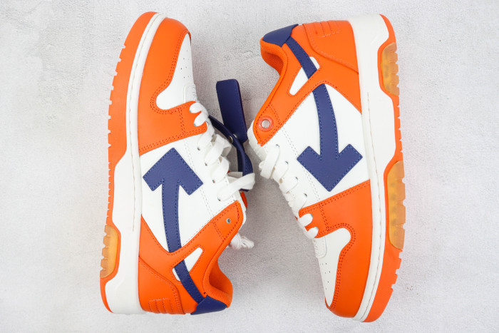 Out Of Office OOO Low Tops White Orange Blue