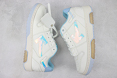 Out Of Office OOO Low Tops White Iridescent Blue