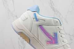 Out Of Office OOO Low Tops White Iridescent Blue