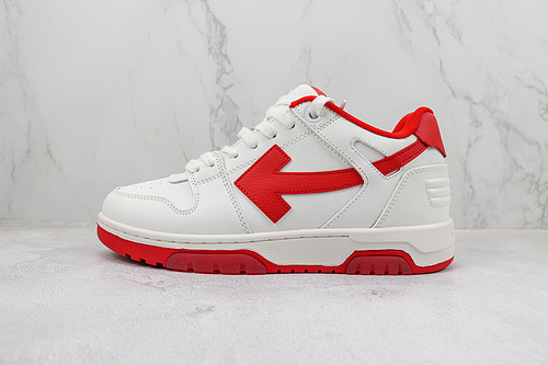 Out Of Office  OOO  Low Tops White Red