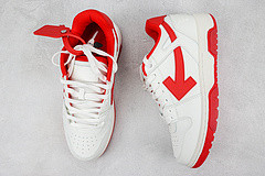 Out Of Office  OOO  Low Tops White Red