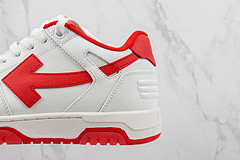 Out Of Office  OOO  Low Tops White Red