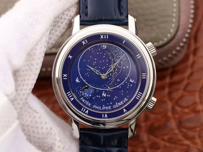 PATEK PHILIPPE Seamaster Grand ComplicationsRose Gold Black Celestial Moon Age 44 MM Watch