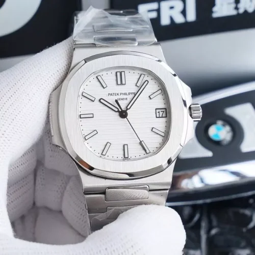 PATEK PHILIPPE Seamaster Nautilus Stainless Steel White Dial 40 MM