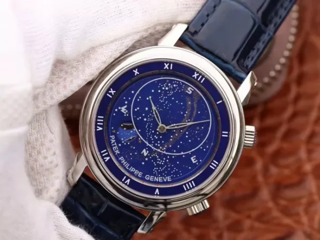 PATEK PHILIPPE Seamaster Grand ComplicationsRose Gold Black Celestial Moon Age 44 MM Watch