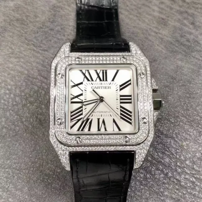 CARTIER Seamaster Santos full Diamond 40 MM