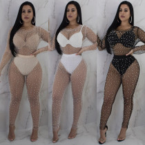 Two-piece set of hot-selling sexy see-through foam beads (without base clothes) VN8577