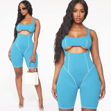 Women's sexy hollow hip lift jumpsuit P1736872