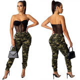 Hot Style Camouflage Cargo Pants Casual Tapered Pants LS6318