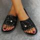 Craft female sandals lace glossy slippers QF2120