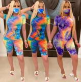 Casual fashion tie-dye printing suit TY1815