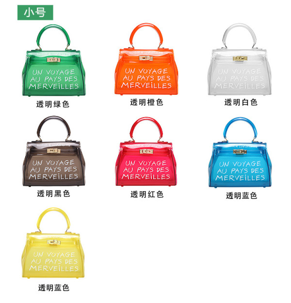 Fashion Candy Color Letters Transparent Cross-Body Bag BD7506