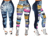 New Style Colorful Leisure Digital Printing Oversize Pants SC709