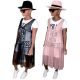 Letters Printing T-Shirt Mesh Pure Color Sleeveless Dress S6177