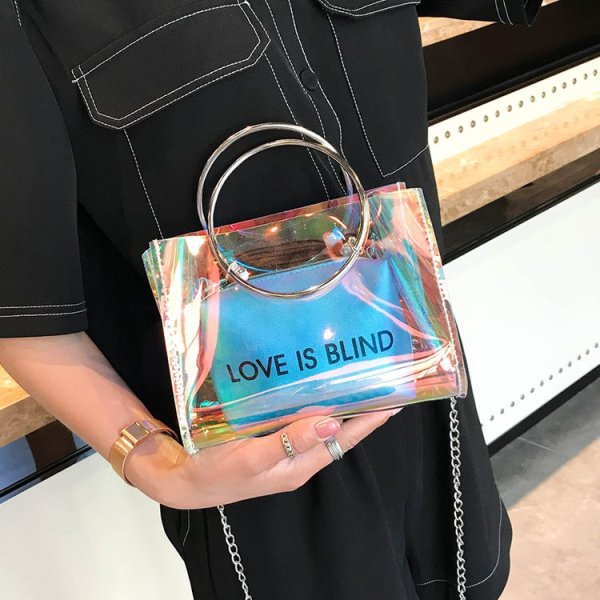 Transparent jelly bag ladies handbag two-piece shoulder Messenger bag YXS8975