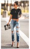 Jeans ripped trousers thin skinny pants jeans WY624