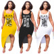 Poker Print Dress Summer Sexy Women YY5181