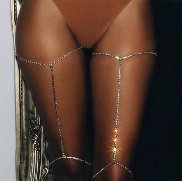 Fashion Nightclub sexy bikini body chain simple claw chain flash diamond leg chain ZL-X53