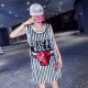 Sleeveless mid-length exquisite sequin vest sling T-shirt bottoming shirt loose jumpsuit XZY200103