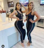 Sexy Mini Tshirt Tops With Long Pants  2 pcs Women Sets FF1024