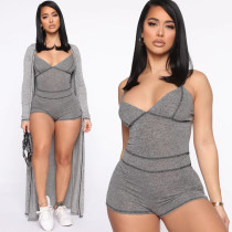 Summer new sexy deep V low chest hip jumpsuit P1736448