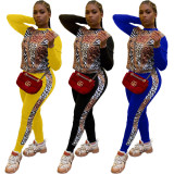 New Design Oversize Printed Patchwork Female Outfits S6181