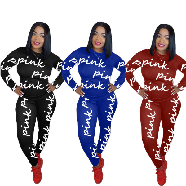 Personalized Letter Full Body Print Set Two Piece Set LY5811