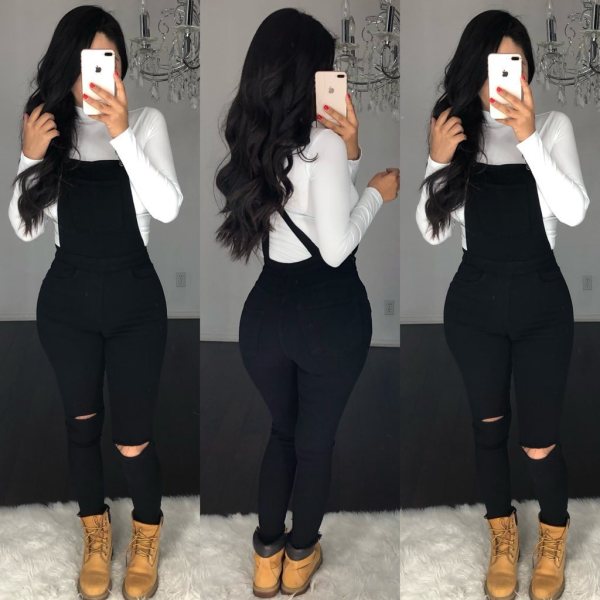 Black Casual Ladies Bodycon Hollow Out Strappy Jean Pants BS1159