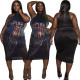 XL Vest Women's Sequined Dress Plus Size Dress QJ5264