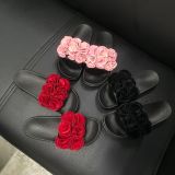 One word big flower craft sandals casual beach shoes QF289-6