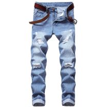 Men's Straight Slim Slim Hole Cotton Denim Trousers TX2991