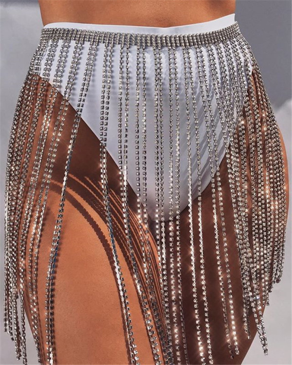 Shiny tassel skirt YX948