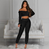 Sexy Women's Deep V Backless Two Piece Set SH7164