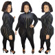 XL Women's Mesh Flocked Striped Bodysuit AJ4088