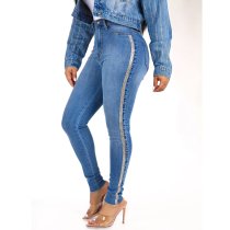 Fashion Stitching High Waist Skinny Jeans HSF2052