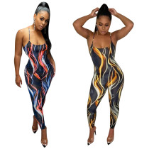 Womens mesh see-through stitching sexy jumpsuit FA7182