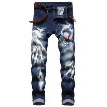Personality 3D Pattern Printed Stretch Slim Men Jeans TX915