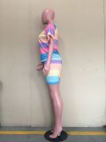 Fashion casual digital printing rainbow two-piece suit ORY5196