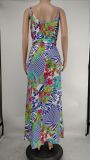 Tie-dye colorful print sling loose dress X9306