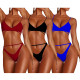 Women's solid color bandage split swimsuit sexy bikini DY1069