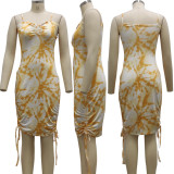 Fashion Digital Print Summer Sling Ladies Dress SMR10296