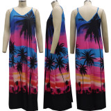 Casual Fashion Summer Loose Sleeveless V-Neck Sling Dress SMR10233