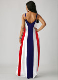 Casual Fashion Summer Loose Sleeveless V-Neck Sling Dress SMR10233