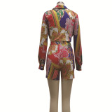 Fashion digital printing stitching suit two-piece suit SMR10227