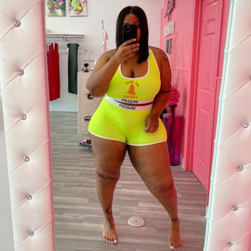 Plus size women's fashion casual sports suit two-piece suit Q77213